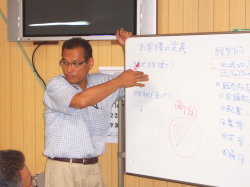 社長が説明している写真