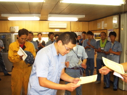 改善提案最多得点賞の社員の写真