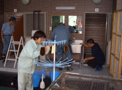 片付けている写真