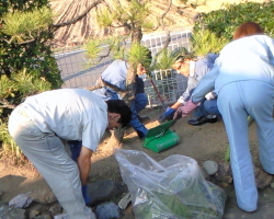 掃除をしている写真